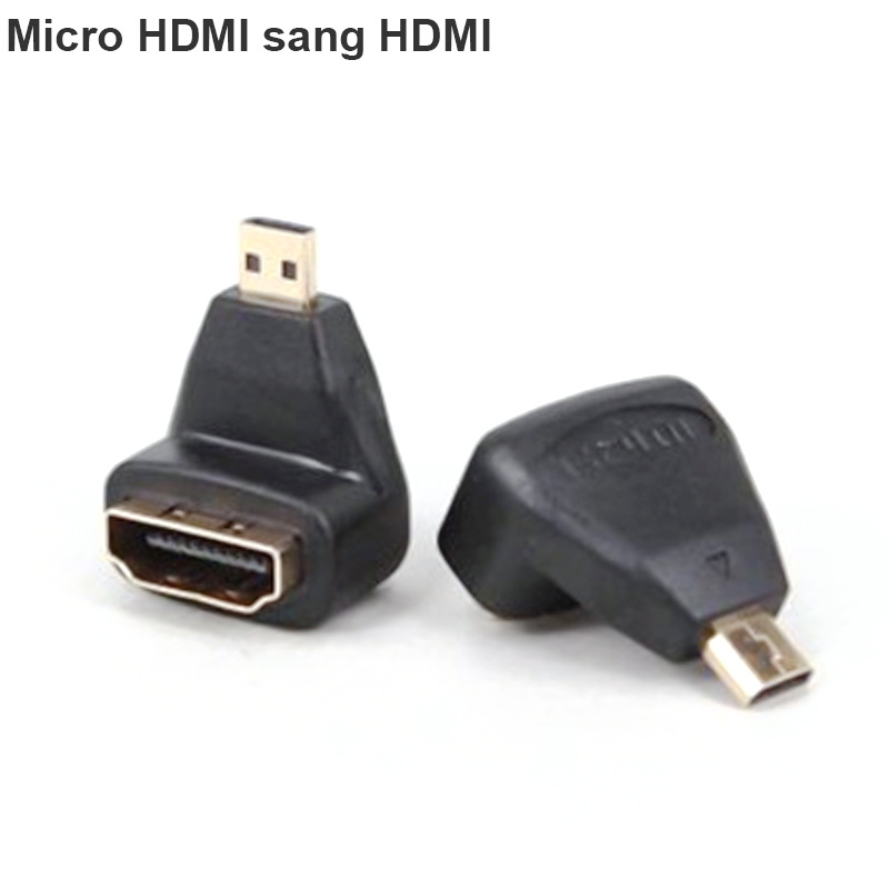 Đầu chuyển đổi Micro HDMI to HDMI bẻ góc 90 độ, Đầu bẻ góc HDMI phụ kiện điện tử Hà Nội