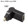 Đầu chuyển đổi Micro HDMI sang HDMI Female bẻ góc 180 độ và 360 độ