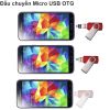 Đầu cắm USB micro OTG siêu nhỏ cắm USB flash Chuột Bàn phím cho Smartphone Tablet