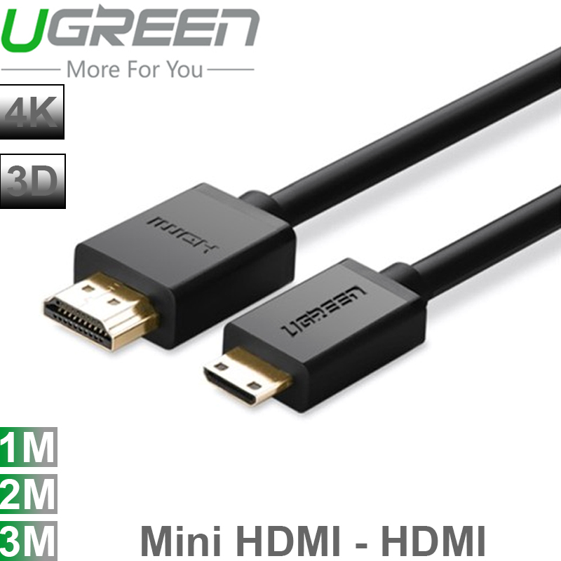 Cáp Mini HDMI To HDMI Ugreen 1M | 2M | 3M, Cáp HDMI phụ kiện điện tử