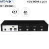 KVM Switch HDMI 4x1 - Bộ chuyển mạch HDMI và USB 4 ra 1 30Hz MT-VIKI MT-0401HK