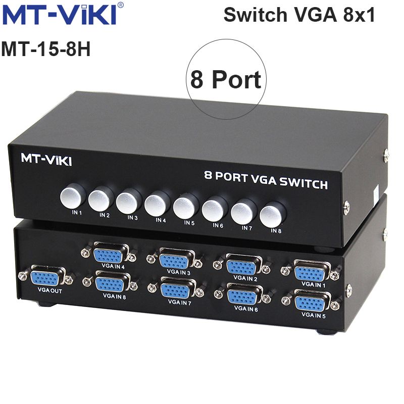 Switch VGA 8 Port - Chuyển mạch 8 CPU ra 1 màn hình MT-VIKI MT-15-8H