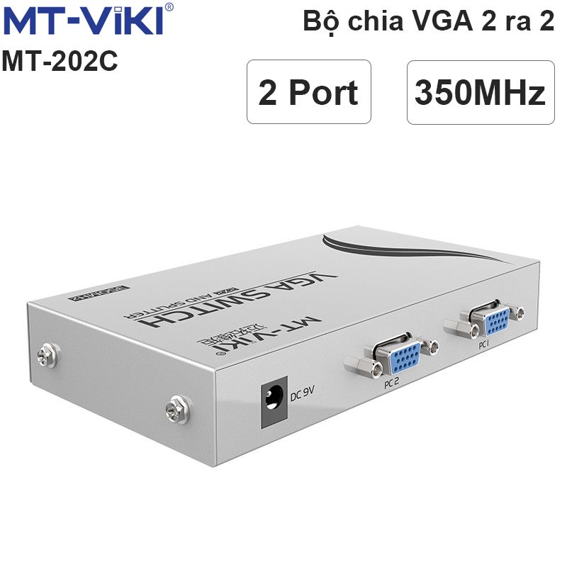 Bộ chia màn hình VGA 2 ra 2 350MHz full HD 1920x1440P MT-VIKI MT-202C