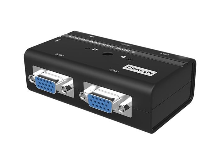  Auto KVM Switch VGA USB 2 port -chuyển mạch 2 CPU ra 1 màn hình VGA kèm cáp MT-VIKI MT-260KL 