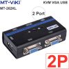 Auto KVM Switch VGA USB 2 port chuyển mạch 2 CPU ra 1 màn hình VGA kèm cáp MT-VIKI MT-262KL