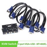  Auto KVM Switch VGA USB 2 port -chuyển mạch 2 CPU ra 1 màn hình VGA kèm cáp MT-VIKI MT-260KL 