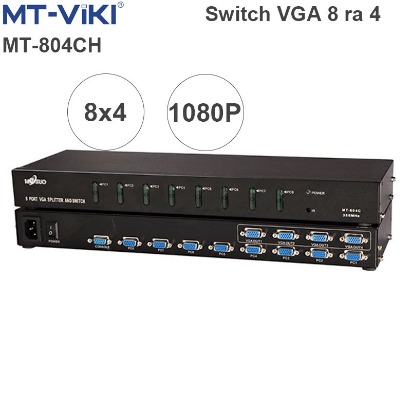  Bộ switch VGA 8 ra 4 - VGA switch 8x4 1080P MT-VIKI MT-804CH 