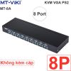 KVM switch 8 cổng - Bộ chuyển mạch 8 CPU ra 1 màn hình KVM PS2 MT-VIKI MT-8A