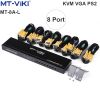 KVM switch 8 cổng - Bộ chuyển mạch 8 CPU ra 1 màn hình KVM PS2 kèm cáp MT-VIKI MT-8A-L