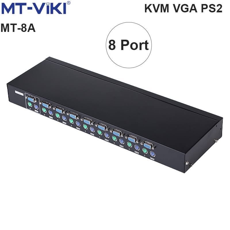 KVM switch 8 cổng - Bộ chuyển mạch 8 CPU ra 1 màn hình KVM PS2 MT-VIKI MT-8A