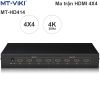 Bộ chuyển mạch HDMI Ma trận 4x4 MT-HD414 - Hỗ trợ 4K30Hz