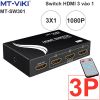 Bộ chuyển mạch HDMI 3x1 full HD1080P có điều khiển từ xa MT-VIKI MT-SW301