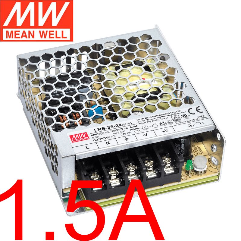  Nguồn DC LED 24V-14.6A 350.4W Meanwell LRS-350-24 có quạt tản nhiệt 