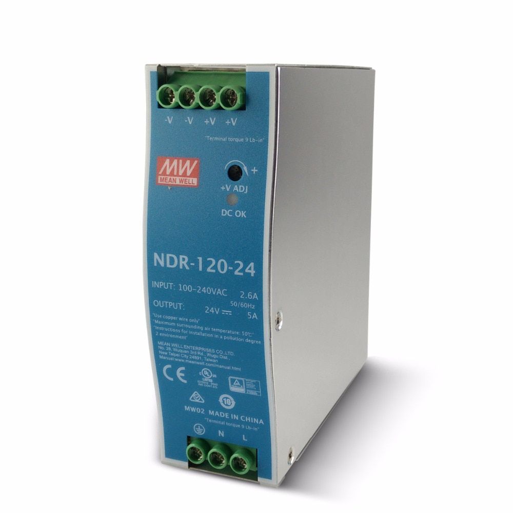  Nguồn DIN RAIL 120W công nghiệp 24V 5A Meanwell NDR-120-24 