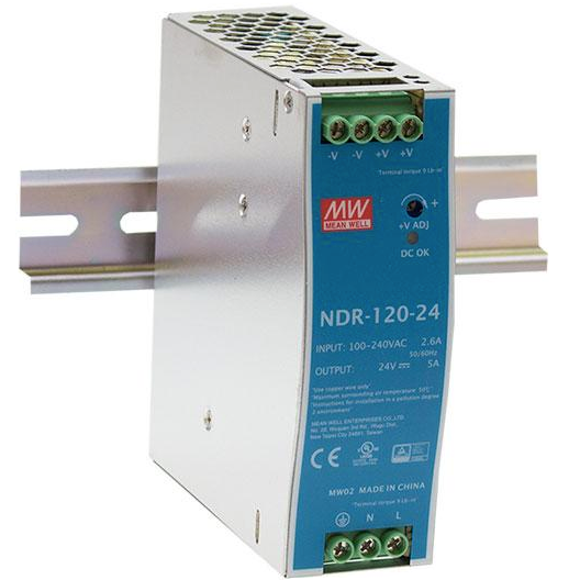  Nguồn DIN RAIL 120W công nghiệp 24V 5A Meanwell NDR-120-24 