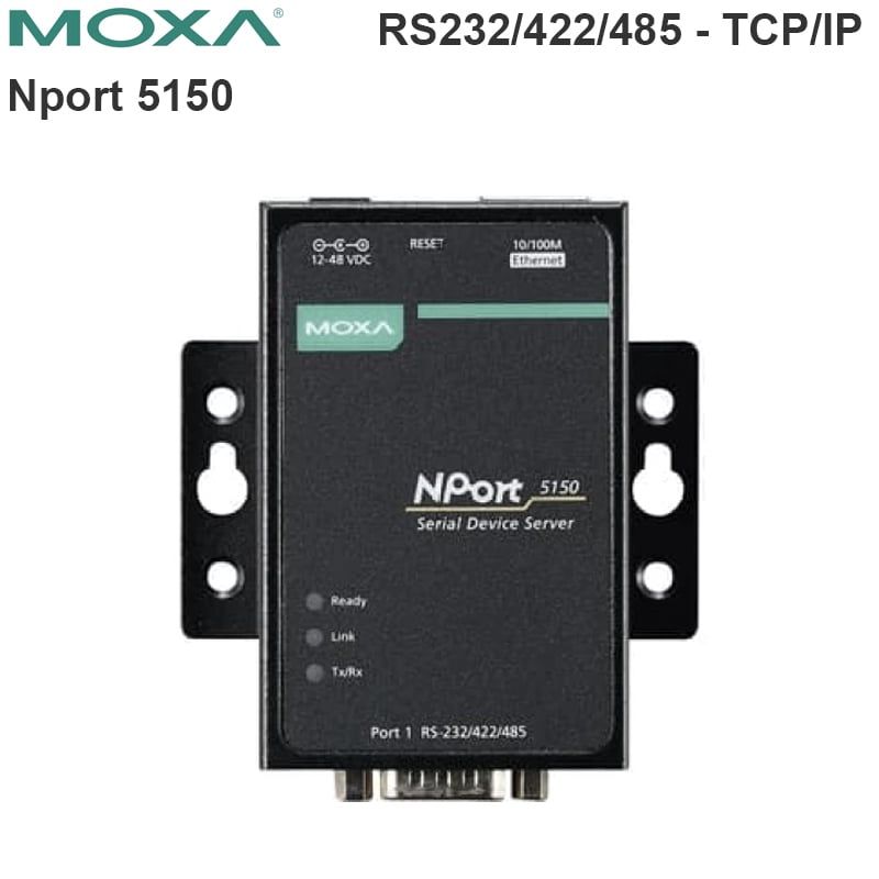 RS232/422/485 to ethernet TCP/IP Moxa Nport 5150