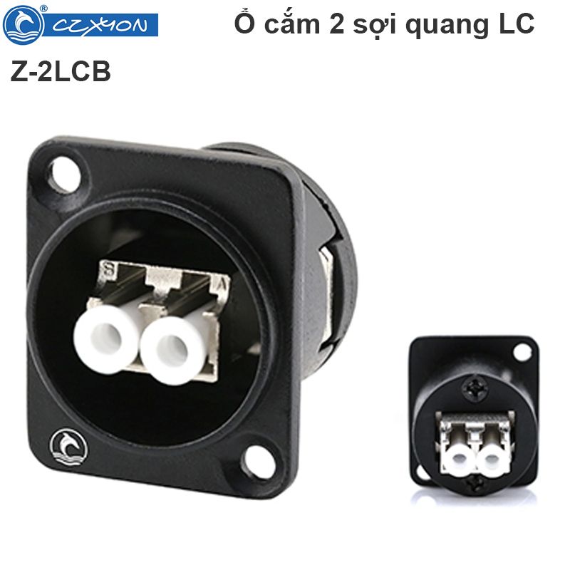 Ổ cắm jack cắm cắm 2 cổng quang fiber LC gắn bảng điều khiển Coraon Z-2LCB