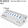 Bộ chia USB 3.0 7 cổng vỏ nhôm cấp nguồn ngoài Orico M3H7