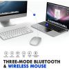 Chuột không dây 2.4GHz bluetooth 4.0 5.0 kết nối 3 thiết bị cho Laptop Smartphone Tablet Inphic PM1BS