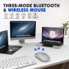 Chuột không dây 2.4GHz bluetooth 4.0 5.0 kết nối 3 thiết bị cho Laptop Smartphone Tablet Inphic PM1BS