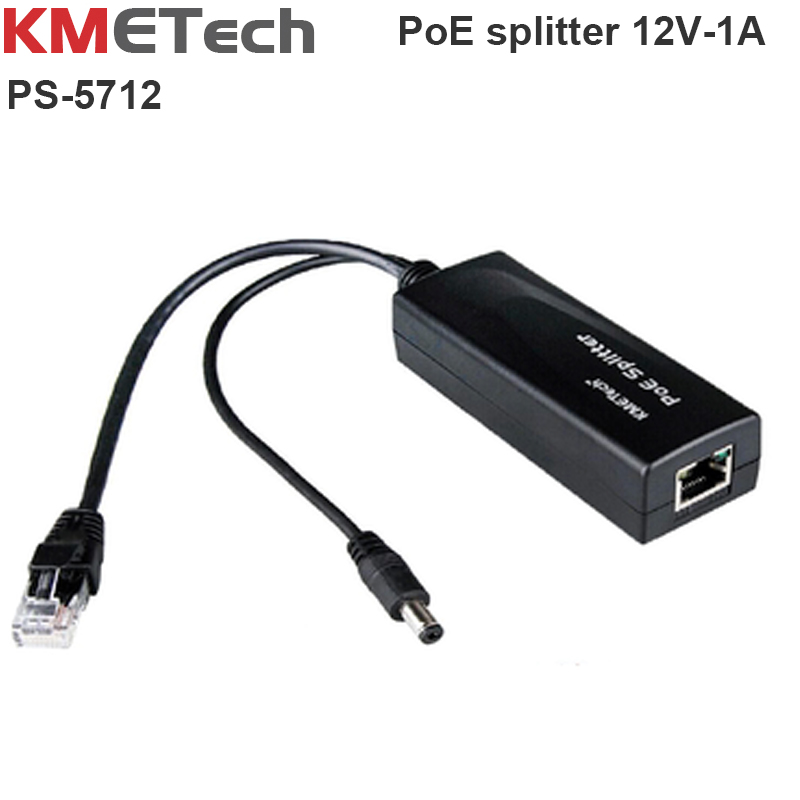 Cáp POE Splitter 44-57V ra 12v-1A KMEtech PS5712