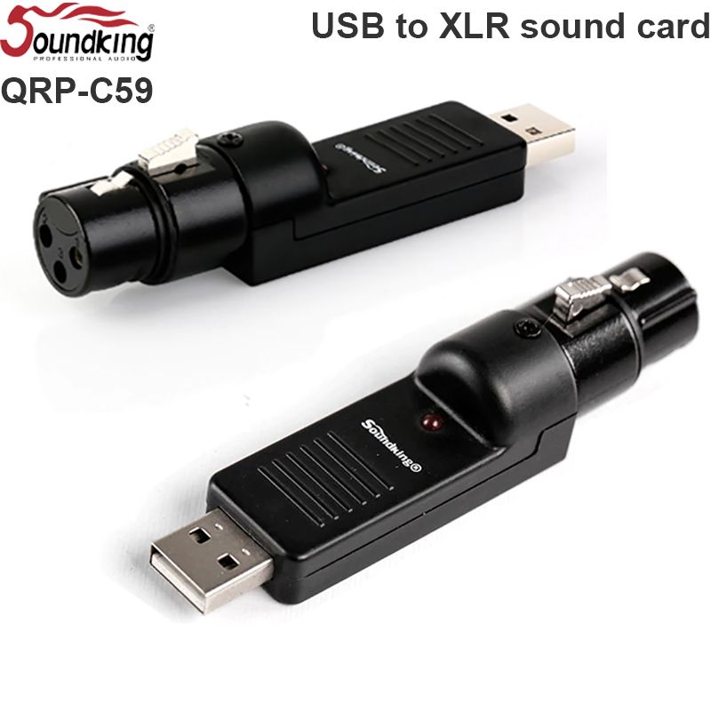  Đầu chuyển USB sang XLR Cannon cổng cái Soundking QRP-C59 