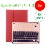 Bao da bàn phím bluetooth cho iPad Pro 9.7 inches iPad Air 1 Air 2 RK8907 màu hồng
