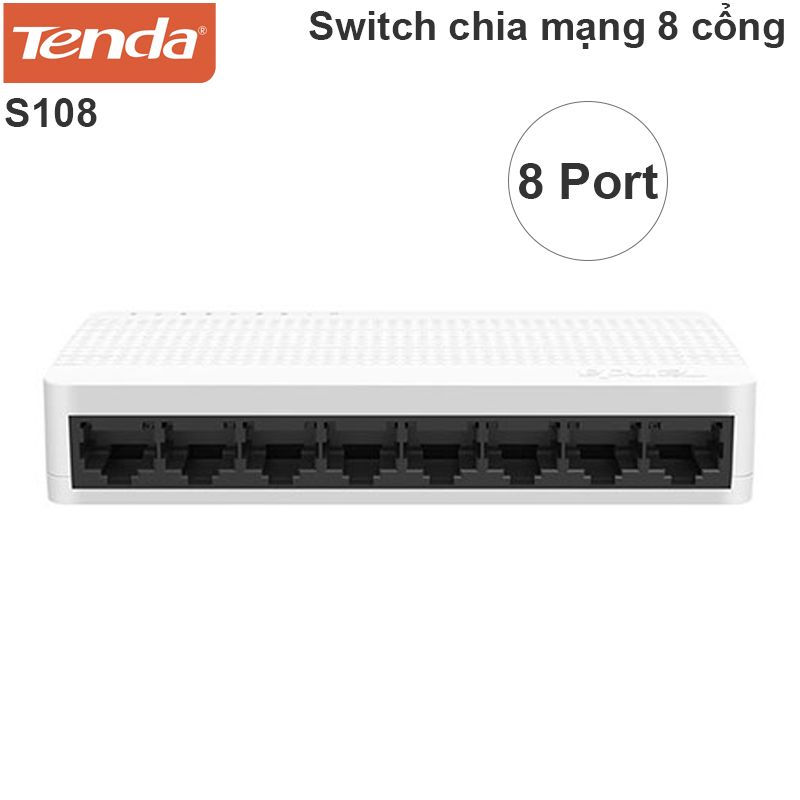 Bộ chia mạng 8 cổng Tenda S108 10/100Mbps