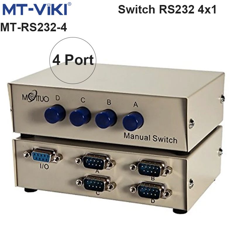 Bộ chuyển mạch Switch RS232 4x1 MT-VIKI MT-RS232-4