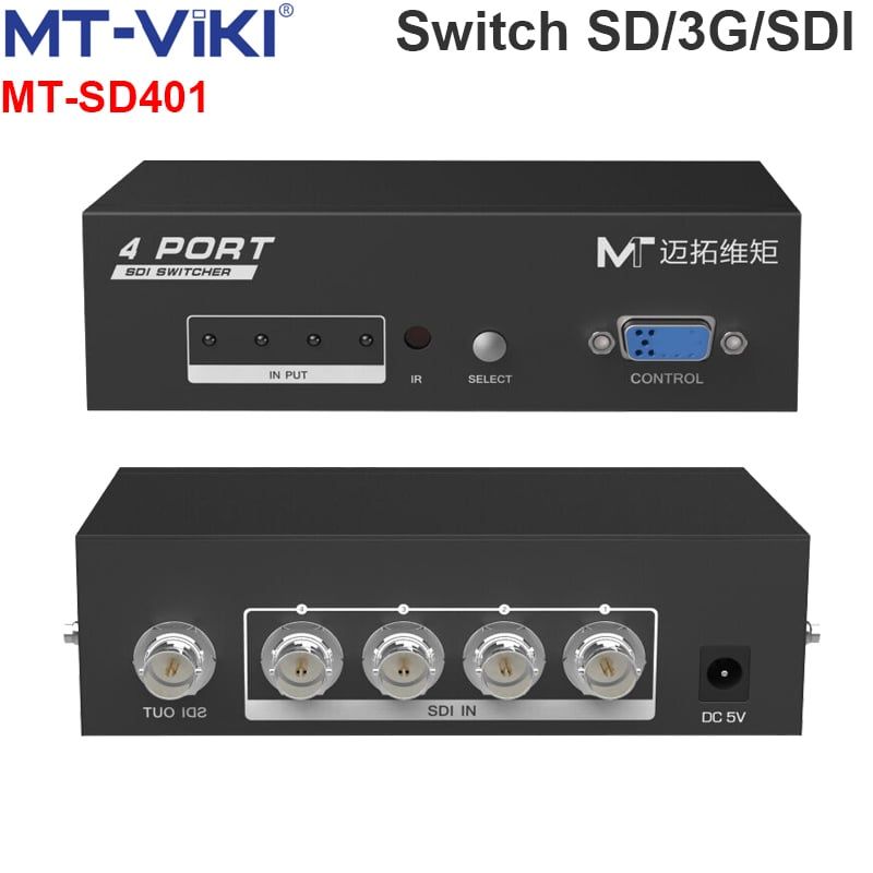 Bộ gộp SDI 4 vào 1 - Switch SDI 4 in 1 1080P MT-VIKI MT-SD401