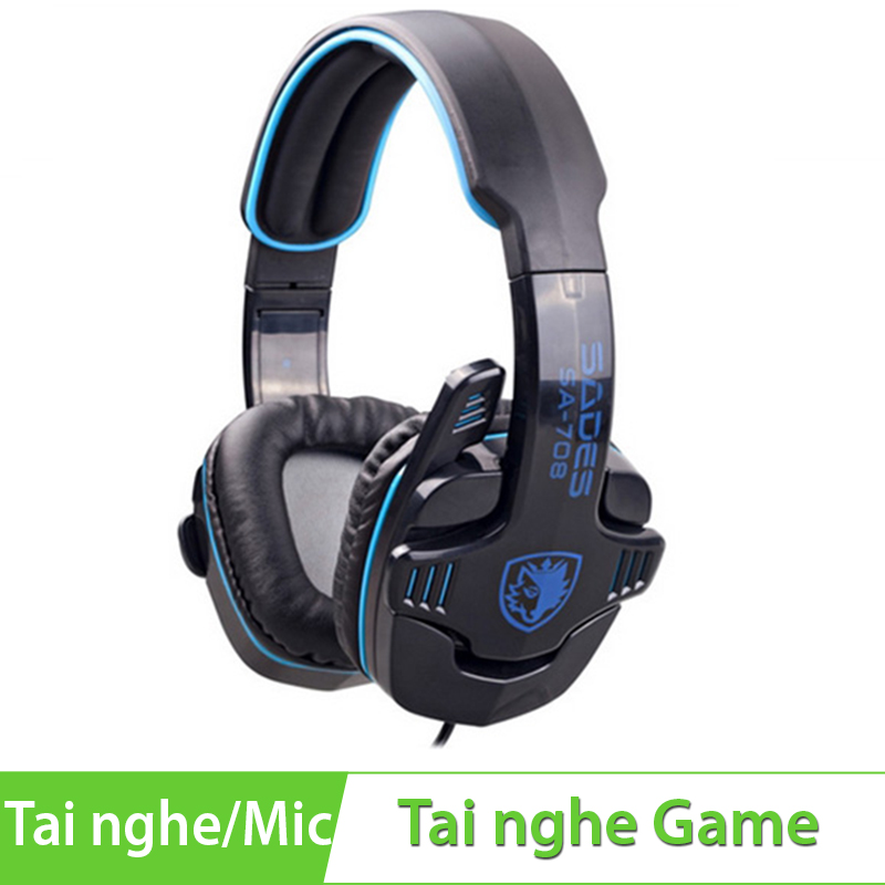 Tai Nghe Sades SA-708 cho game thủ có micro hỏng đệm trùm tại bán thanh lý