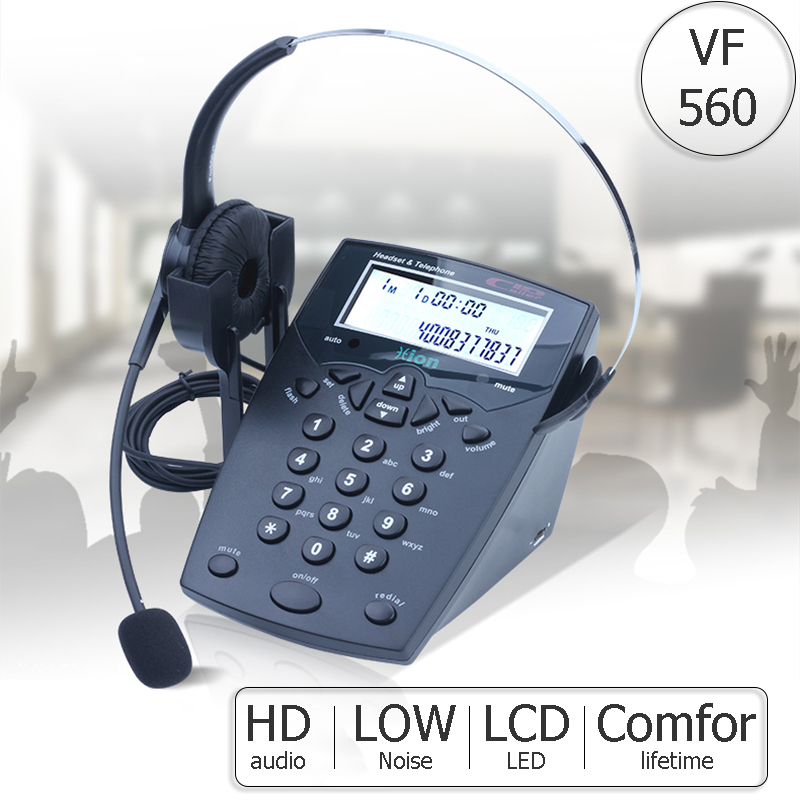 Điện thoại bàn+Tai nghe dùng cho nhân viên CSKH HION VF560