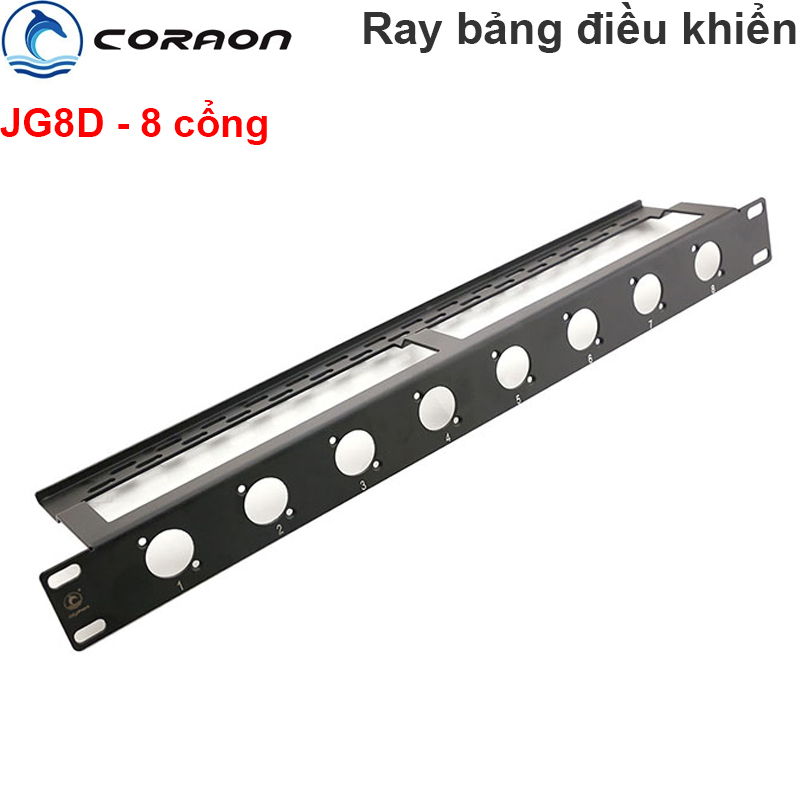 Khay mặt bracket gắn nhân HDMI VGA AV RJ45 BNC SDI XLR USB 8 cổng Coraon 1U8 JG8D