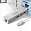 Bộ chia HUB USB 3.0 3 cổng + LAN RJ45 100Mbps Veggieg U3-3U-S