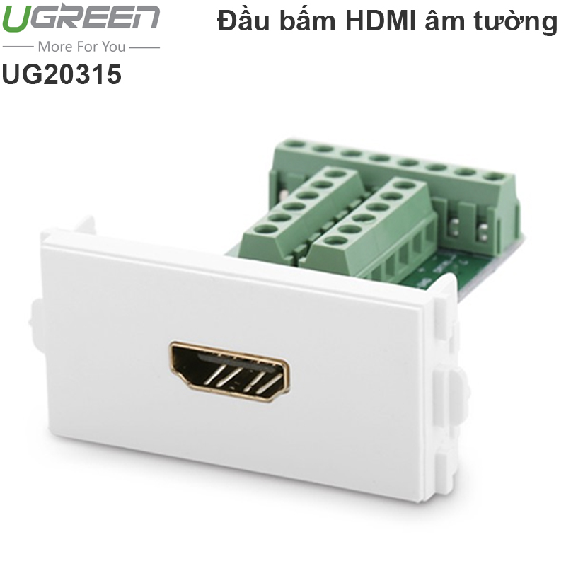 Nhân HDMI âm tường loại bắt vít Ugreen 20315