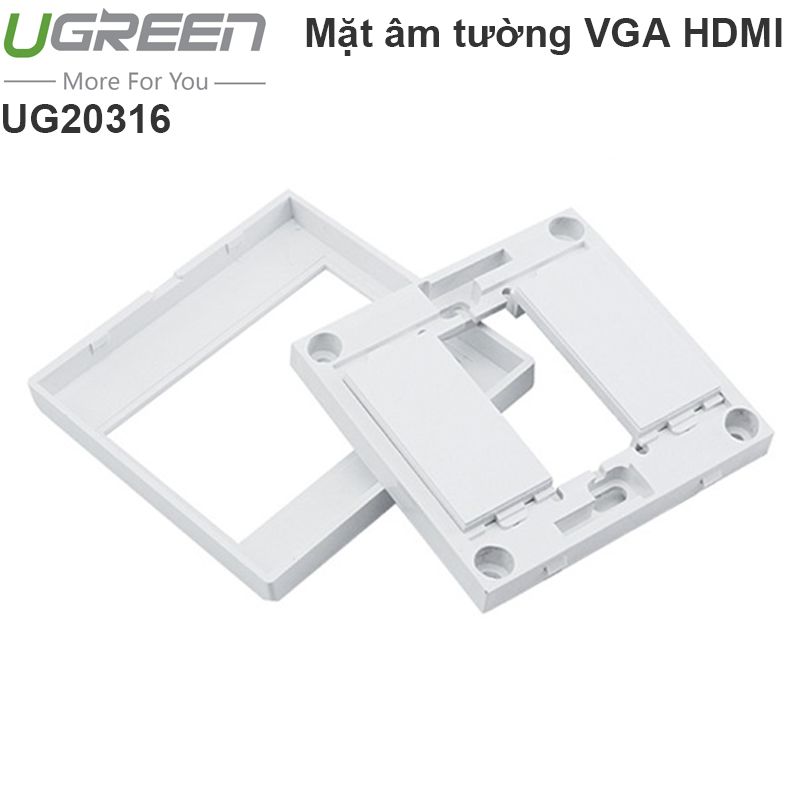 Mặt nạ âm tường 3 ngăn HDMI VGA AV Ugreen 20316