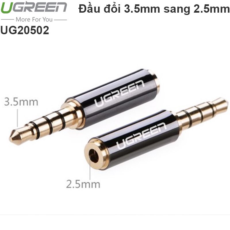  Đầu chuyển đổi 3.5mm sang 2.5mm Ugreen mạ vàng 24K 20502 