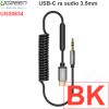 Cáp USB-C ra audio 3.5mm AUX 1 mét Ugreen có micro 30633 30634