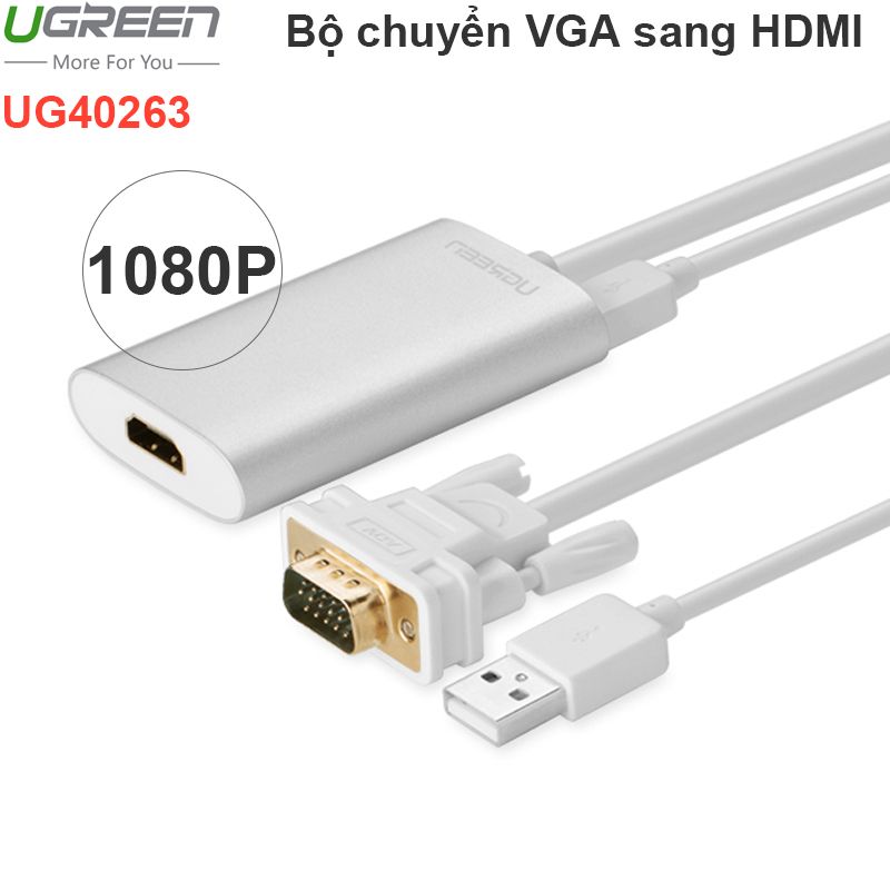 VGA sang HDMI converter 1080P 50Cm UGREEN 40263