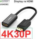  Display port to HDMI adapter UGREEN 40362 - Hỗ trợ full HD 1920*1080P 