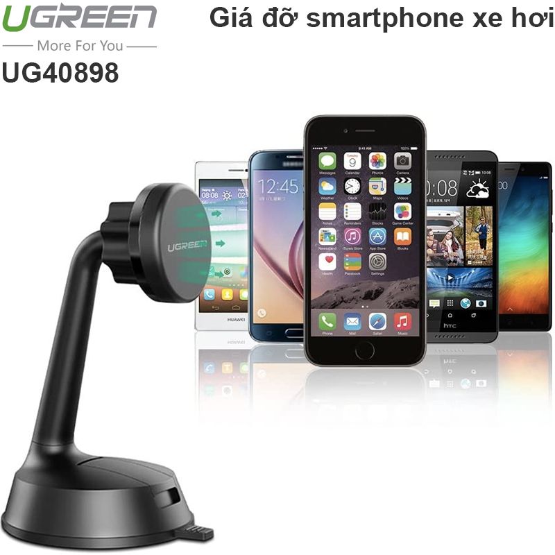 Giá đỡ đế hút chân không smartphone để trên xe hơi UGREEN 40898