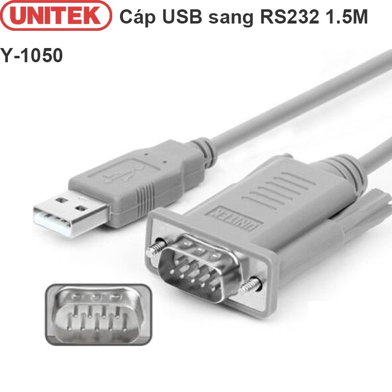 Cáp USB to RS232 1.5m Unitek Y-1050