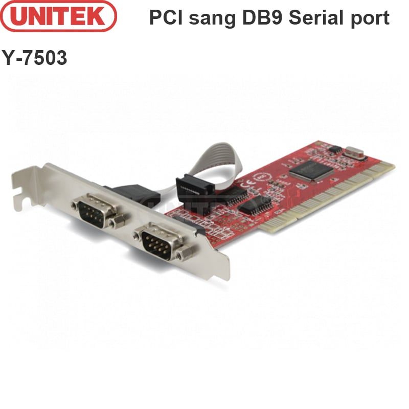 Card PCI to 2 RS232 Unitek Y-7503 chính hãng