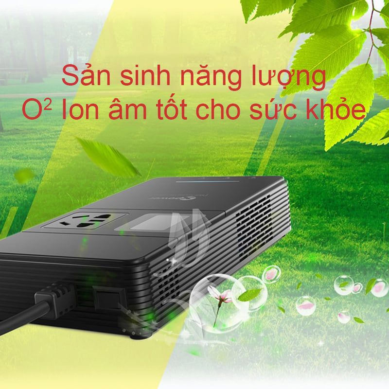  Bộ tẩu sạc chuyển nguồn 12V sang 220V 1 ổ điện, 4 cổng USB DC5V-2.4A/1.5A Xpower Nano O2 Series T1a 