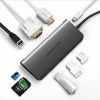 Bộ chia USB Type-C 9 trong 1 ra USB 3.0 HDMI VGA TF SD USB-C PD Ugreen 40873