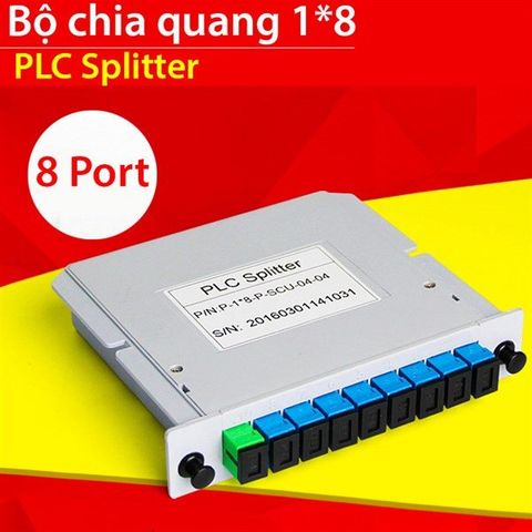 Bộ chia phân tách quang plc splitter 8 cổng