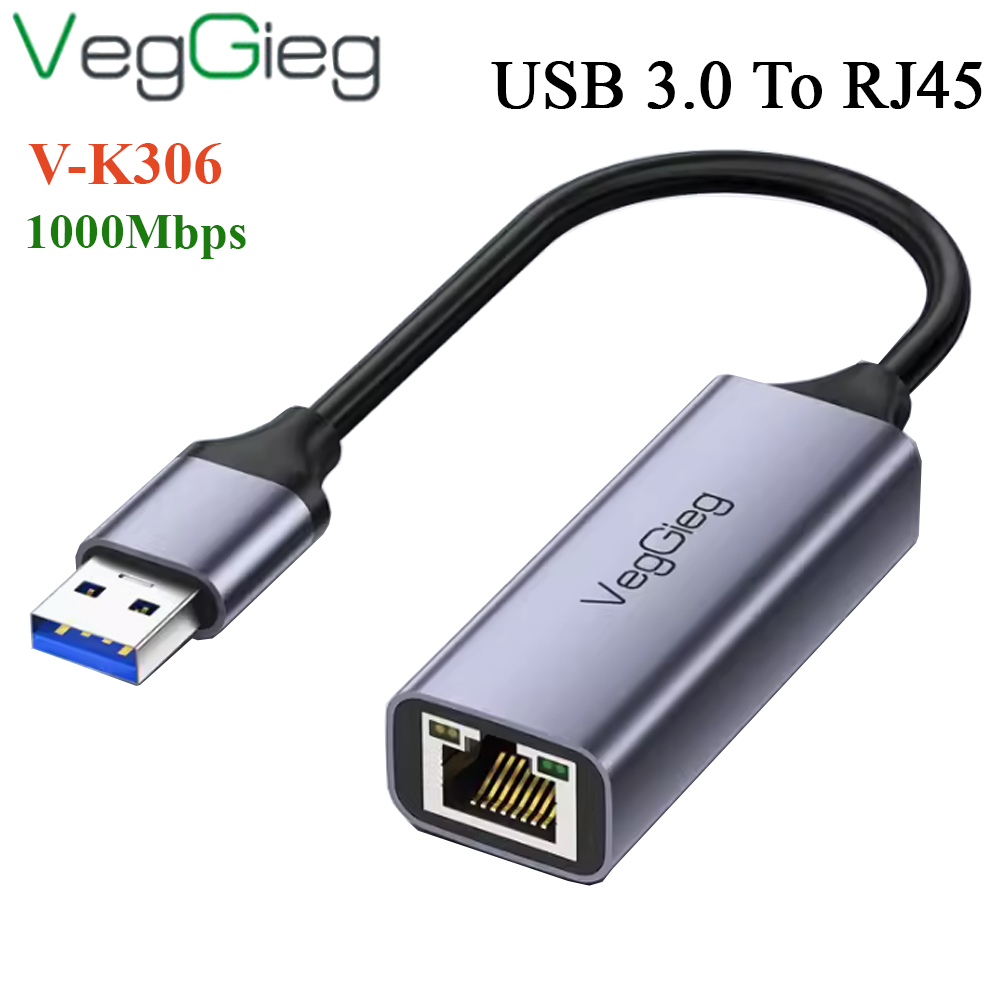 USB 3.0 sang RJ45 LAN Gigabit VegGieg V-K306