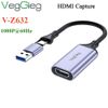 USB ghi hình live streaming HDMI chuẩn full HD 1080P@60Hz VEGGIEG V-Z632