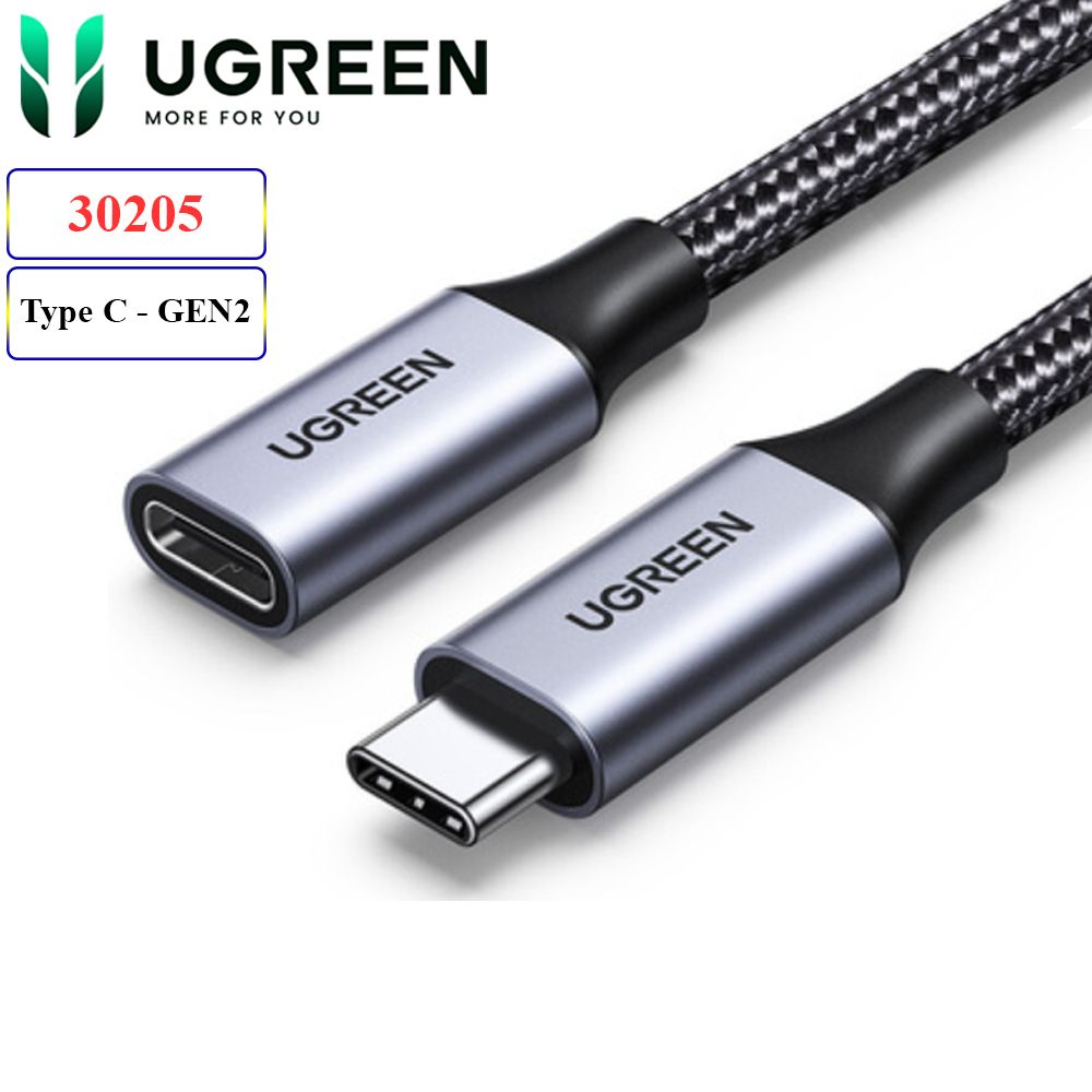 Cáp nối dài USB Type C 3.1 gen2 dài 1M Ugreen US372 30205