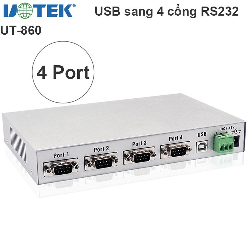 Bộ chuyển đổi USB to 4 RS232 Convert Hub UTEK UT-860